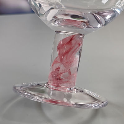 คุณภาพ Mexican Confetti Design Elegant Water Goblets Luxury Hand Blown Confetti Cocktails Glass Cup Romantic Short Stem Wine Glasses โรงงาน