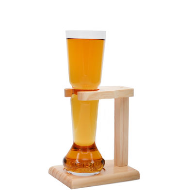 คุณภาพ Craft Beer Glasses With Wooden Stand โรงงาน