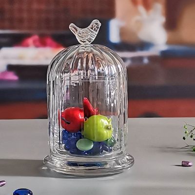 คุณภาพ Customized Color Glass Cloche Jar with Bell Dome Glass Lid For Candle Wax โรงงาน