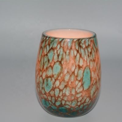 คุณภาพ Turquoise Solid Color Votive Glass Candle Holders โรงงาน