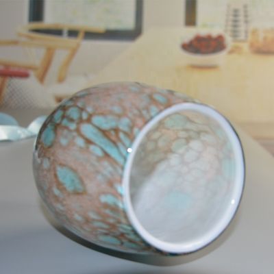 คุณภาพ Turquoise Solid Color Votive Glass Candle Holders โรงงาน