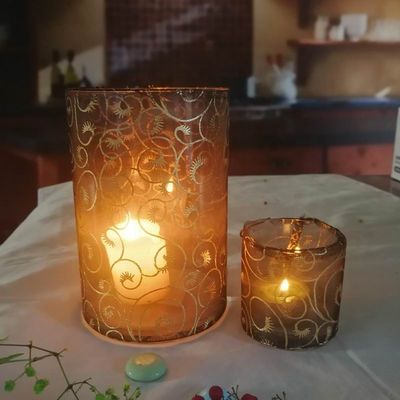 คุณภาพ Decorative Handmade Silk Sleeve Coat Cylinder Candle Holders โรงงาน