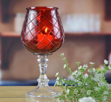 คุณภาพ Handmade Ancient Pillar Candle Holders With Silver Foot โรงงาน