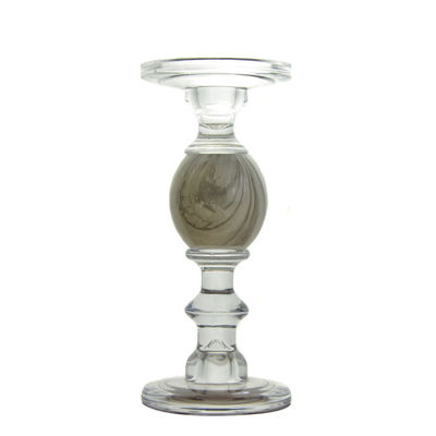 คุณภาพ Crystal 3 Size Long Stem Candle Holders With Marble Planet โรงงาน