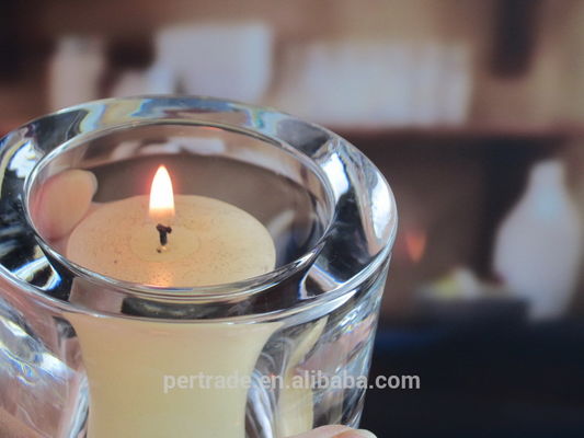 คุณภาพ Thick Wall Glass Cylinder Candle Holders For Table Decoration โรงงาน