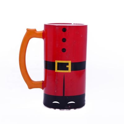 คุณภาพ Color Decorated Steins Customize Handpainted Glass Beer Mug โรงงาน