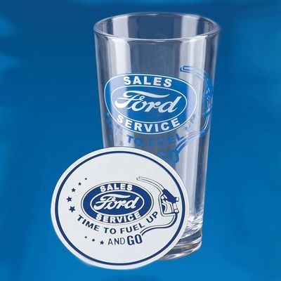 คุณภาพ Tall Giant 20 Oz Pint Craft Beer Glasses With Color Decal โรงงาน