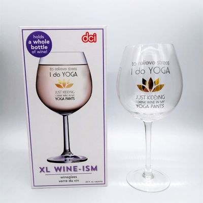 คุณภาพ Mouthblown Large Size 750ml Stemed Crystal Wine Glasses , Crystal Red Wine Glasses โรงงาน