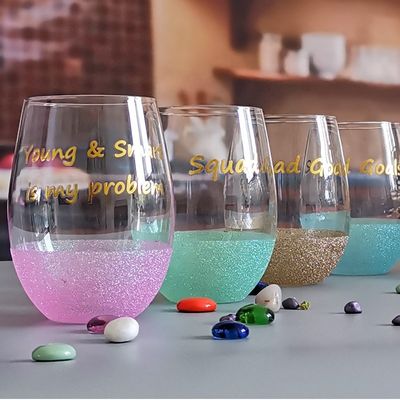 คุณภาพ LFGB 450ml Wine Glass , Crystal Wine Glass For Anuversery Party โรงงาน