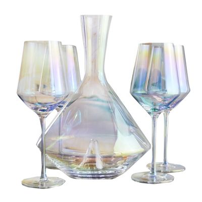 คุณภาพ Hand Blown Crystal Wine Glass Set โรงงาน