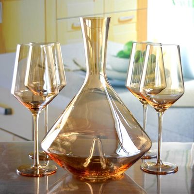 คุณภาพ Hand Blown Crystal Wine Glass Set โรงงาน
