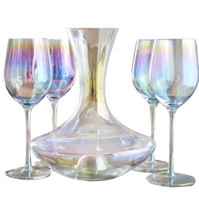คุณภาพ Hand Blown Crystal Wine Glass Set โรงงาน