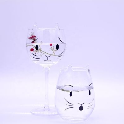 คุณภาพ Cat Shaped 400ml Crystal Balloon 14 Oz Wine Glasses โรงงาน