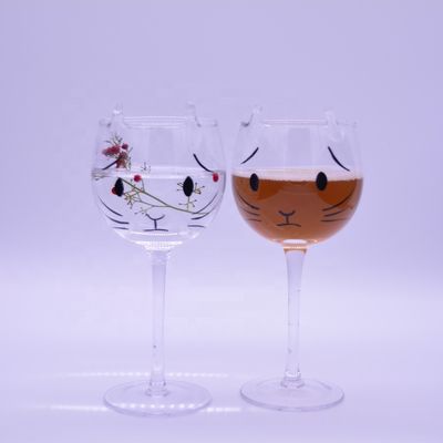 คุณภาพ Cat Shaped 400ml Crystal Balloon 14 Oz Wine Glasses โรงงาน