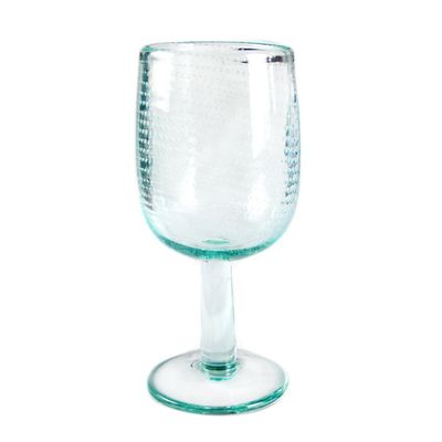 คุณภาพ Natural Color Thick Wall 11oz Vintage Crystal Goblets With Bubbles โรงงาน