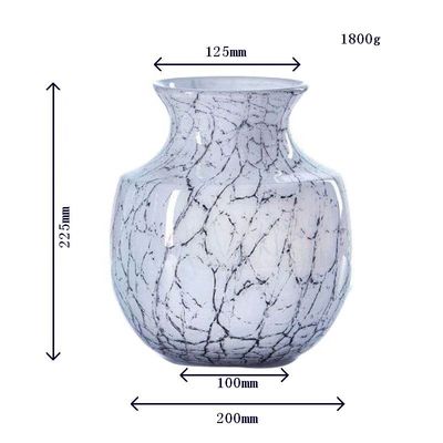 คุณภาพ Marble Stripes Large Glass Vase Centerpieces โรงงาน