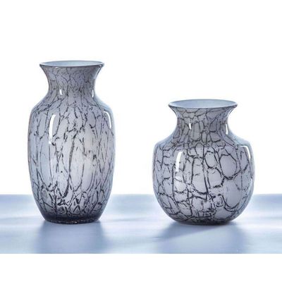 คุณภาพ Marble Stripes Large Glass Vase Centerpieces โรงงาน