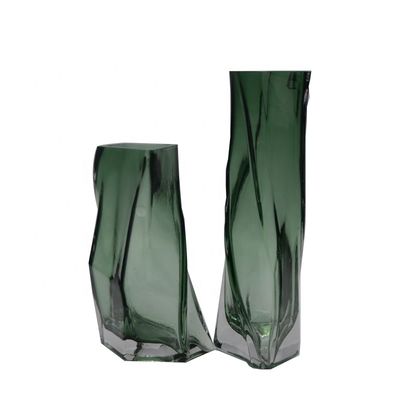 คุณภาพ 3 Size Warped Grey Color Tall Centerpiece Vases โรงงาน
