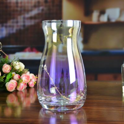 คุณภาพ Rainbow Decorative Glass Vase โรงงาน