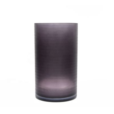 คุณภาพ Hand Engraved Cylinder Decorative Glass Vase ,  Cylinder Vase Centerpieces With Pattern โรงงาน