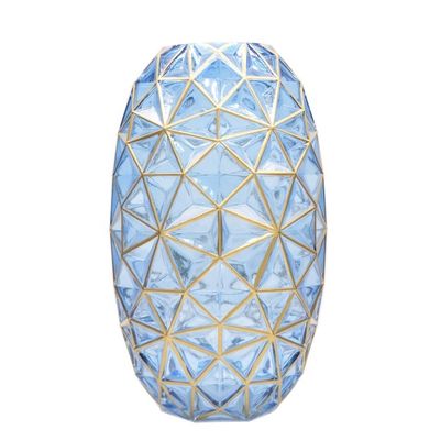 คุณภาพ Creative Handpainted Decorative Glass Vase For Wedding โรงงาน