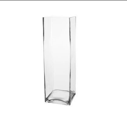 คุณภาพ Handmade Square 8 Inch Glass Vase For Centerpieces โรงงาน
