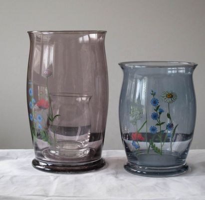 คุณภาพ Classic Antique Colored Glass 12 Inch Glass Vase โรงงาน