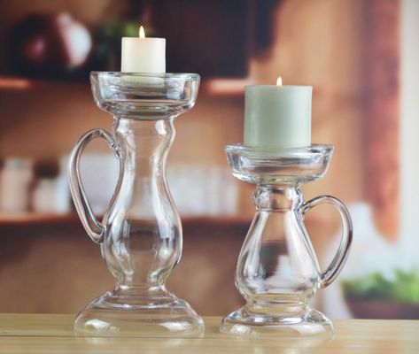 คุณภาพ New Design Hand Blown Decorative Glass Vase With Handle โรงงาน