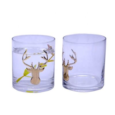 คุณภาพ Decorative Round Personalised Whisky Glass For Christmas โรงงาน