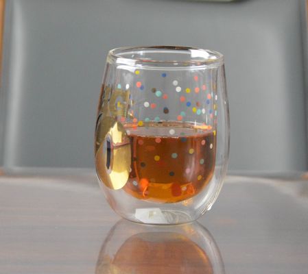 คุณภาพ High Borosilicate Double Wall Handmade Whiskey Glass โรงงาน