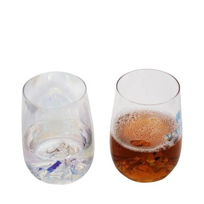 คุณภาพ 14 Oz Whiskey Glasses With Creative Ice Montain Bottom โรงงาน