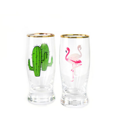 คุณภาพ Color Decal Printed Unique Shot Glasses โรงงาน