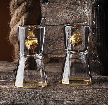 คุณภาพ Gold Foil Bottom Shot Glass Set โรงงาน