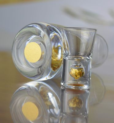 คุณภาพ Gold Foil Bottom Shot Glass Set โรงงาน