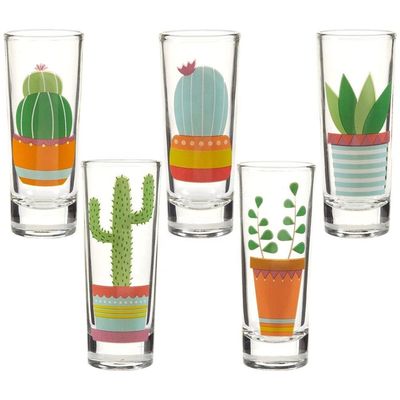 คุณภาพ Colorful Print Unique Shot Glasses For Tequila Fiesta โรงงาน