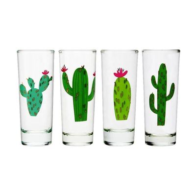คุณภาพ Colorful Print Unique Shot Glasses For Tequila Fiesta โรงงาน