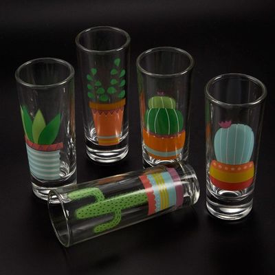 คุณภาพ Colorful Print Unique Shot Glasses For Tequila Fiesta โรงงาน