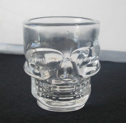 คุณภาพ Machine Made Embossed Skull 1.5 Oz Shot Glasses โรงงาน