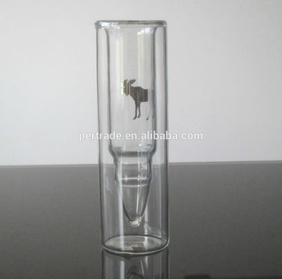 คุณภาพ Bullet Shaped Double Wall 45ml Unique Shot Glasses โรงงาน