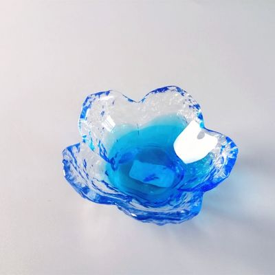 คุณภาพ Ins Cherry Blossom Glass Sauce Plates For Dinner Table โรงงาน