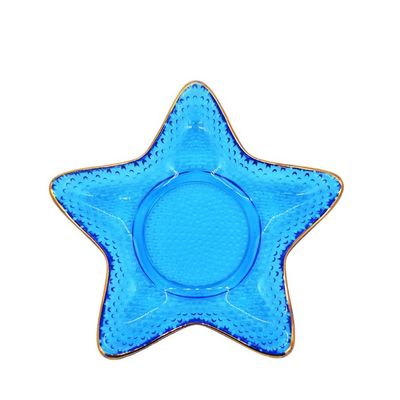 คุณภาพ Ocean Series Sea Shell Blue Glass Charger Plate For Dessert โรงงาน