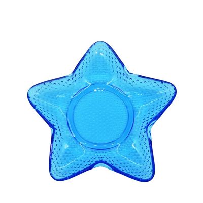 คุณภาพ Ocean Series Sea Shell Blue Glass Charger Plate For Dessert โรงงาน