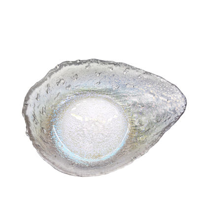 คุณภาพ Exquisite Creative Water Drop Shape Glass Charger Plates โรงงาน