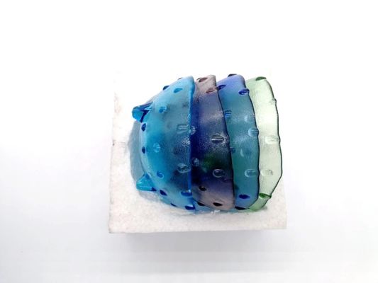 คุณภาพ Unique 3 Feet Glass Charger Plates For Fruit And Dessert โรงงาน