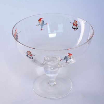 คุณภาพ Large Diameter Crystal Glass Fruit Bowl , Crystal Salad Serving Bowl With Stand โรงงาน