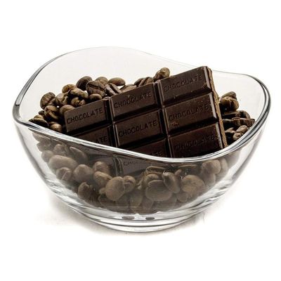 คุณภาพ Transparent Durable Wave Rim Glass Charger Plates , Fruit Salad Glass Bowl โรงงาน