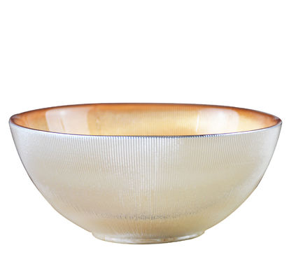 คุณภาพ Silver Gold Decorated Glass Charger Plates For Salad Bowl โรงงาน