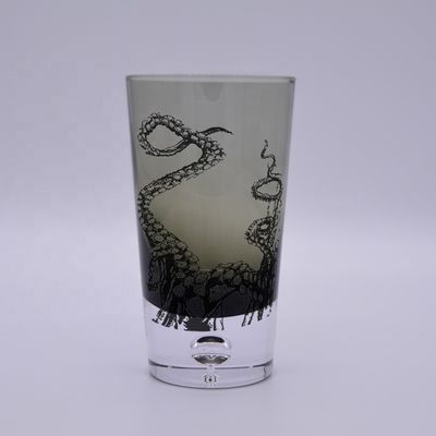 คุณภาพ Grey Color Air Bubble Bottom Unique Cocktail Glasses . Bohemian Drinking Glasses โรงงาน