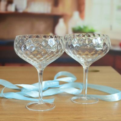 คุณภาพ Optical Pineapple Shape Giant Crystal Cocktail Glasses โรงงาน