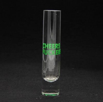 คุณภาพ Long Sparkling Crystal Cocktail Glasses With Color Decal โรงงาน